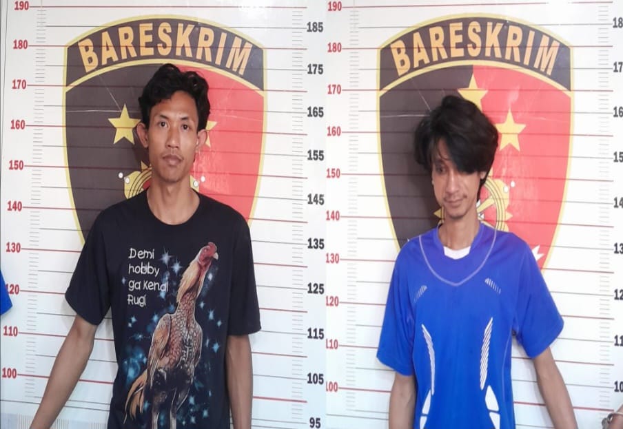 Dua begal sadis yang diringkus polisi. (Foto : ist)